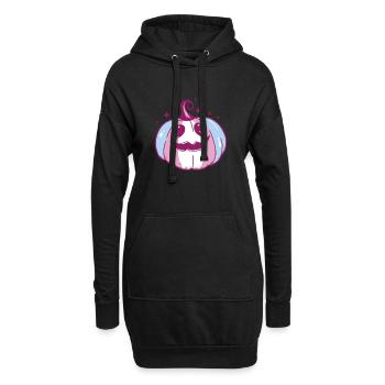 Transgender Pride Pumpkin LGBT Trans Flag - Hoodie-Kleid - Schwarz - Vorne