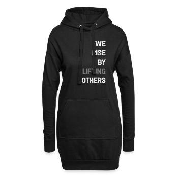We Rise By Lifting Others Inspirational Quote - Hoodie-Kleid - Schwarz - Vorne