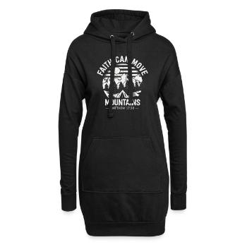Christian Faith Can Move Mountains Jesus Christ - Hoodie-Kleid - Schwarz - Vorne