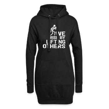We Rise By Lifting Others Inspirational Quote - Hoodie-Kleid - Schwarz - Vorne