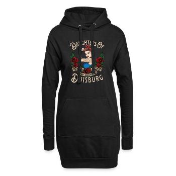 Duisburg Frau Geschenk filles de Duisburg - Sweat-shirt à capuche long Femme - noir - Devant