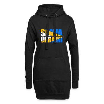 Ukraine Peace Slava - Hoodie-Kleid - Schwarz - Vorne