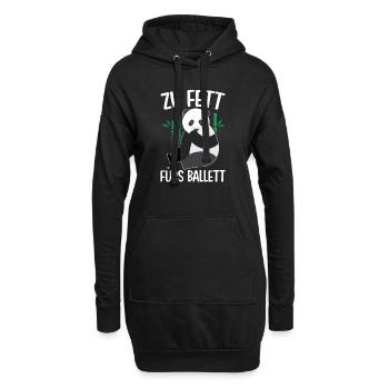 Zu Fett Fürs Ballett Panda Ballerina Abnehmen - Hoodie-Kleid - Schwarz - Vorne