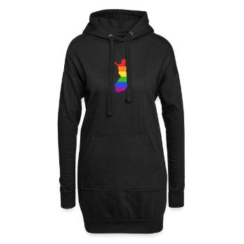 Finnland Regenbogenflagge für LGTBQ-Finnländer - Hoodie-Kleid - Schwarz - Vorne