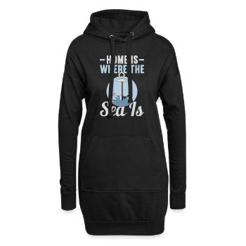 Kreuzfahrt Kreuzfahrtschiff Urlaub Meer - Hoodie-Kleid - Schwarz - Vorne