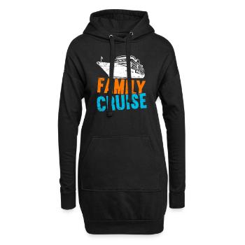 Kreuzfahrt Kreuzfahrtschiff Urlaub Meer - Hoodie-Kleid - Schwarz - Vorne