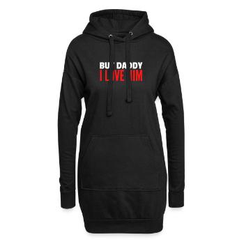Aber Papa, Ich Liebe Ihn - Hoodie-Kleid - Schwarz - Vorne