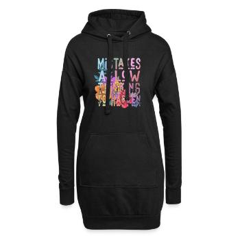 Mistakes Allow Thinking To Happen School Math - Hoodie-Kleid - Schwarz - Vorne