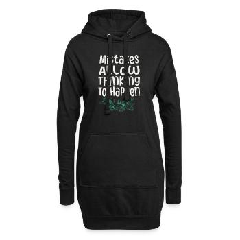 Les erreurs permettent à la pensée de se produire Mathématiques à l’école - Sweat-shirt à capuche long Femme - noir - Devant
