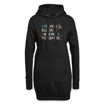 Mistakes Allow Thinking To Happen School Math - Hoodie-Kleid - Schwarz - Vorne