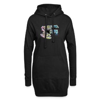 Génial depuis 1975. Kayakiste, kayakiste. Graffiti - Sweat-shirt à capuche long Femme - noir - Devant