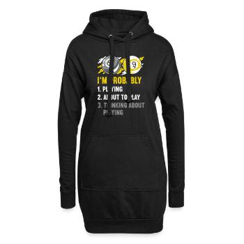 Snooker Pool Billard - Hoodie-Kleid - Schwarz - Vorne
