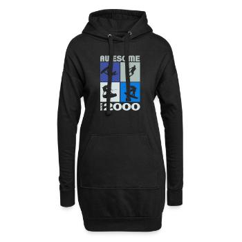Génial depuis 2000. Wakeboard Lifestyle - Sweat-shirt à capuche long Femme - noir - Devant