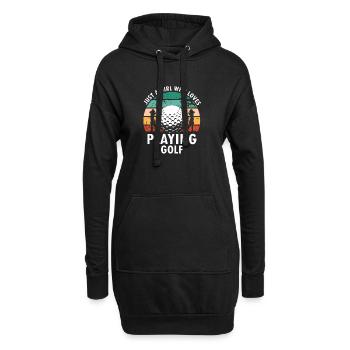 Just A GIRL Who Loves Playing Golf Retro Golfer - Hoodie-Kleid - Schwarz - Vorne