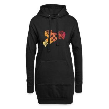 Erzgebirge Heimatliebe - Hoodie-Kleid - Schwarz - Vorne