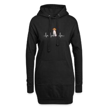 Beagle Chiens Cadeaux - Sweat-shirt à capuche long Femme - noir - Devant