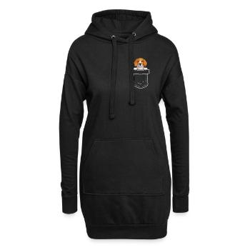 Beagle Chiens Cadeaux - Sweat-shirt à capuche long Femme - noir - Devant