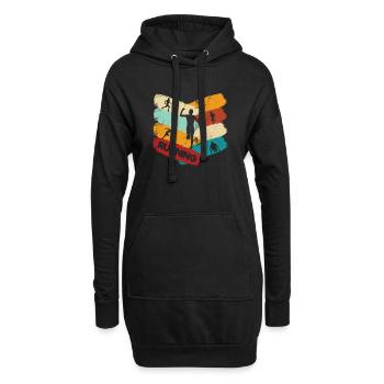 Running retro banner sport run outdoor vintage - Hoodie-Kleid - Schwarz - Vorne