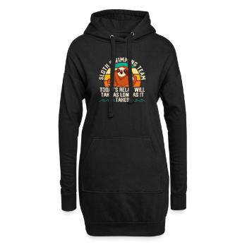 Drôle de natation synchronisé Nageurs relax paresseux - Sweat-shirt à capuche long Femme - noir - Devant