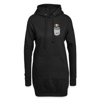 St. Bernard Chiens Cadeaux - Sweat-shirt à capuche long Femme - noir - Devant