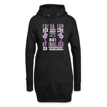 Akrobat Turner Gymnastik Turnen Tumbling - Hoodie-Kleid - Schwarz - Vorne