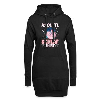 Leicht Ablenkbar Durch Offizielles Axolotl Schlaf - Hoodie-Kleid - Schwarz - Vorne