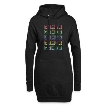 GAMER GAMER GAMER - Hoodie-Kleid - Schwarz - Vorne