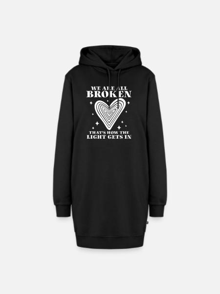 Ängste Depression Psychische Gesundheit - Hoodie-Kleid - Schwarz