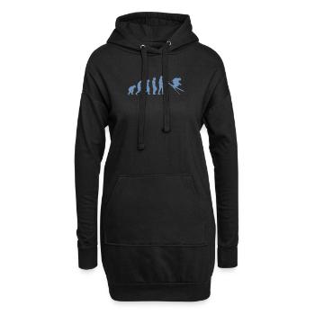 Skifahrer Geschenkidee Ski Design - Hoodie-Kleid - Schwarz - Vorne