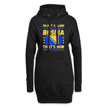 Fiers Bosniaques Bosnie-Herzégovine - Sweat-shirt à capuche long Femme - noir - Devant