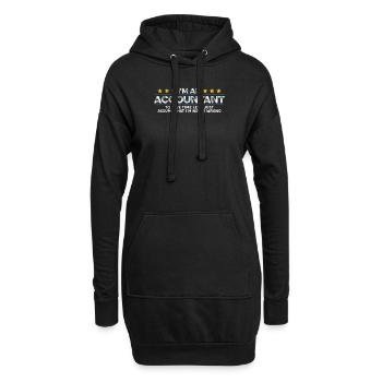 Comptable Jamais Funny Comptabilité Finance - Sweat-shirt à capuche long Femme - noir - Devant