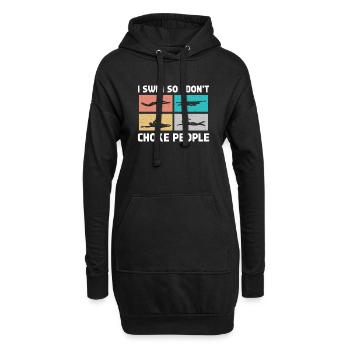 Schimmer Schwimmen Je nage pour ne pas étouffer les gens - Sweat-shirt à capuche long Femme - noir - Devant
