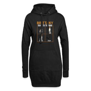French Brittany Spaniel Epagneul Breton Gift - Hoodie Dress - black - Front