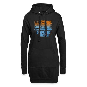 Defund the FBI Anti-Government Political American - Hoodie-Kleid - Schwarz - Vorne