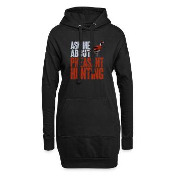 Chasse au faisan Faisan Chasse aux oiseaux Chasseurs d’oiseaux - Sweat-shirt à capuche long Femme - noir - Devant