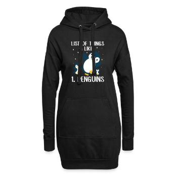 King Penguin Emperor Penguin Penguin Gift - Sweat-shirt à capuche long Femme - noir - Devant