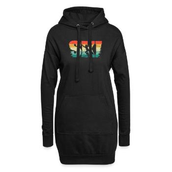 Ski Cool Style Ski Snowboard Sports d’hiver - Sweat-shirt à capuche long Femme - noir - Devant