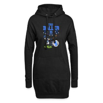 Joueur de baseball Ce joueur est 4 anniversaire de baseball - Sweat-shirt à capuche long Femme - noir - Devant