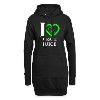J’adore le jus de raisin - Sweat-shirt à capuche long Femme - noir - Devant