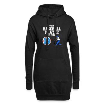 Joueur de baseball Ce joueur a 10 ans - Sweat-shirt à capuche long Femme - noir - Devant