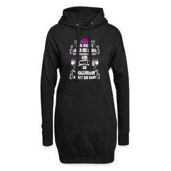 Yogalehrerin T witziges Spruch Motiv Yoga - Hoodie-Kleid - Schwarz - Vorne