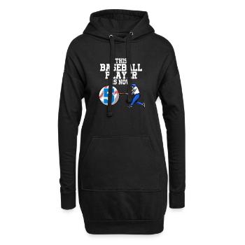 Joueur de baseball Ce joueur est 5 ans de baseball - Sweat-shirt à capuche long Femme - noir - Devant
