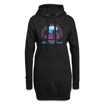 SUP Paddle Board Paddleboarding - Hoodie-Kleid - Schwarz - Vorne