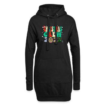 Christmas Crew - Pyjama de Noël vintage familial - Sweat-shirt à capuche long Femme - noir - Devant