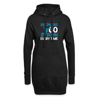 Fallschirmspringer Fallschirmspringer gehen jedes - Hoodie-Kleid - Schwarz - Vorne