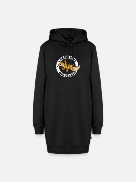 Leopardgecko - Hoodie-Kleid - Schwarz