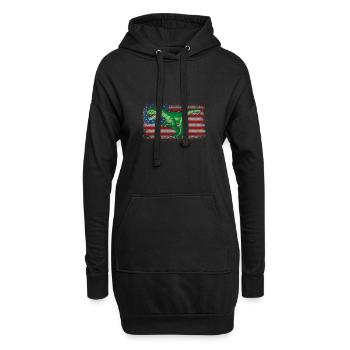Allosaurus Dinosaure Enfants Dino Cadeau - Sweat-shirt à capuche long Femme - noir - Devant