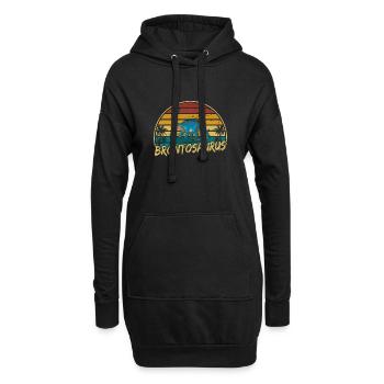 Brontosaurus Dinosaure Enfants Dino Cadeau - Sweat-shirt à capuche long Femme - noir - Devant