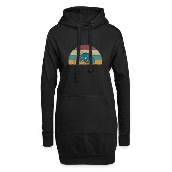Brontosaurus Dinosaure Enfants Dino Cadeau - Sweat-shirt à capuche long Femme - noir - Devant