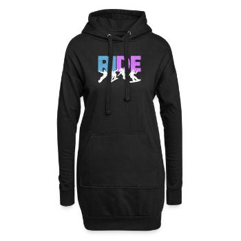 RIDE Snowboard Liebhaber Snowboarder Wintersport - Hoodie-Kleid - Schwarz - Vorne